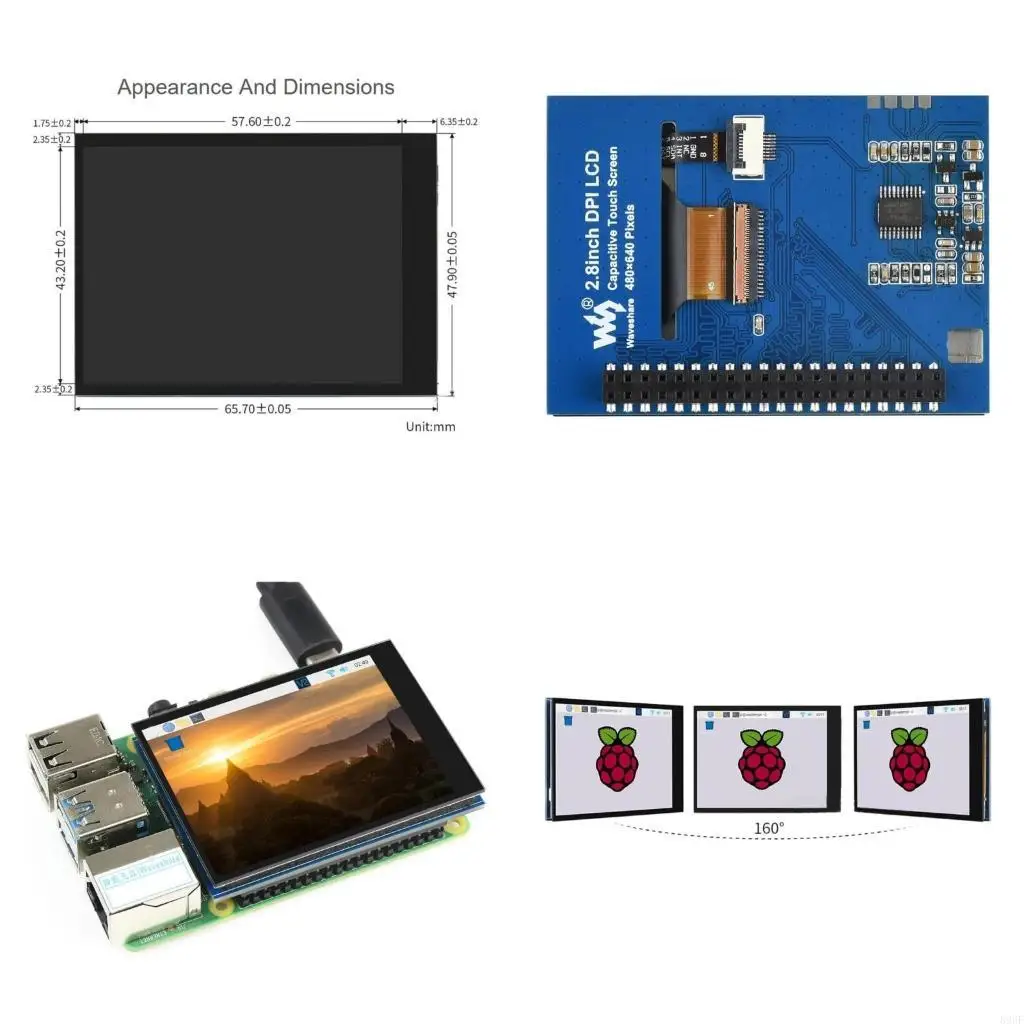 

896F 2.8" LCD for RaspberryPi Display Screen 2.8inch LCD Module Screen 480×640 DPI