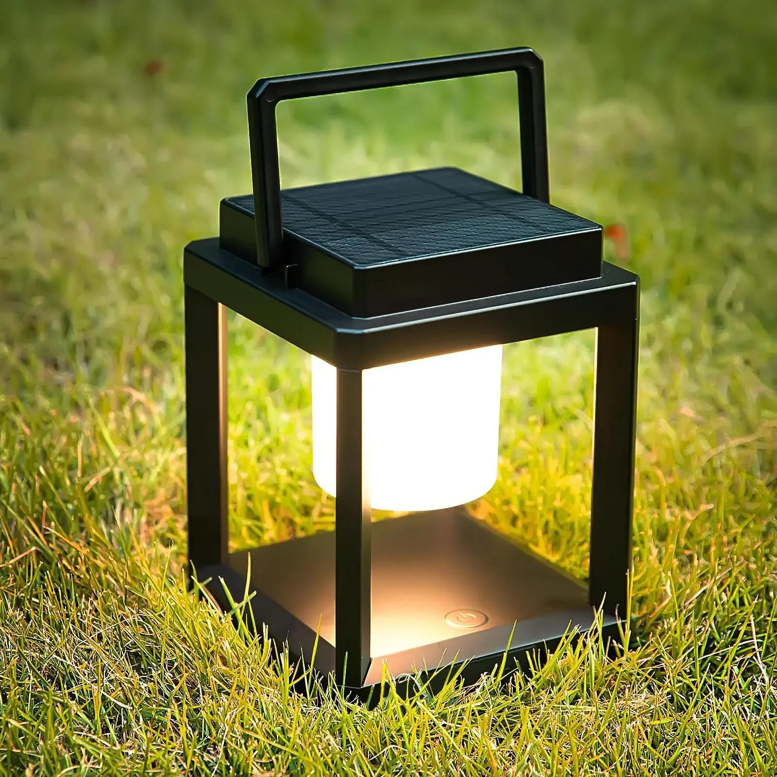 Outdoor Table Lamp LED Solar Outdoor Lantern Portable Rechargeable Solar Lamp Waterproof Touch Control Outdoor Lamps