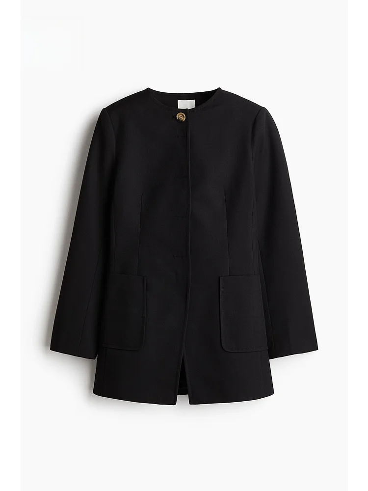 H&M ウィンター スリムフィット レディース ジャケット 277704 ポリエステル レーヨン混紡 アウター ファッション レディース プレミアム衣料