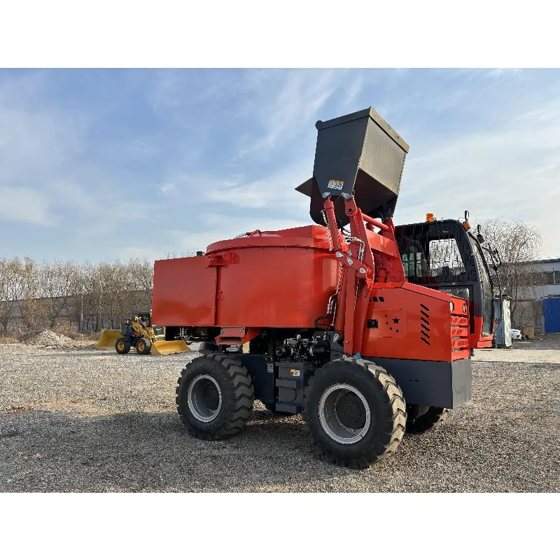 Self Loading Concrete Mixer Truck 3.5m3 Mobile Automatic Feeding Concrete Mixer Equipment YG