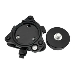 Black Tribrach With Optical Plummet & GPS Tribrach Adapter Carrier With 5/8