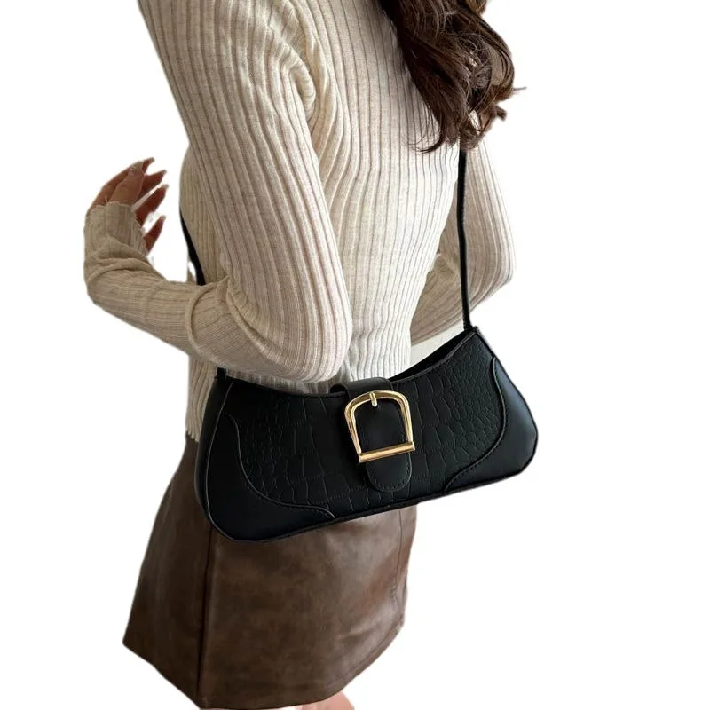 Women's Versatile Underarm Bag French Fashion High-end Texture HandbagRetro Shoulder Bag Crossbody Bag 2024New Model