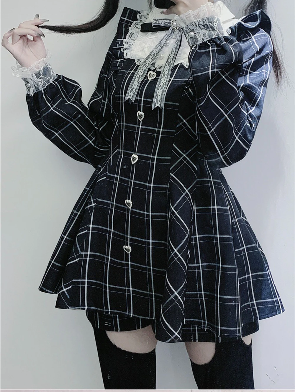 grunge plaid dress Grunge Plaid Mini Dress – General Pants Co main image 0