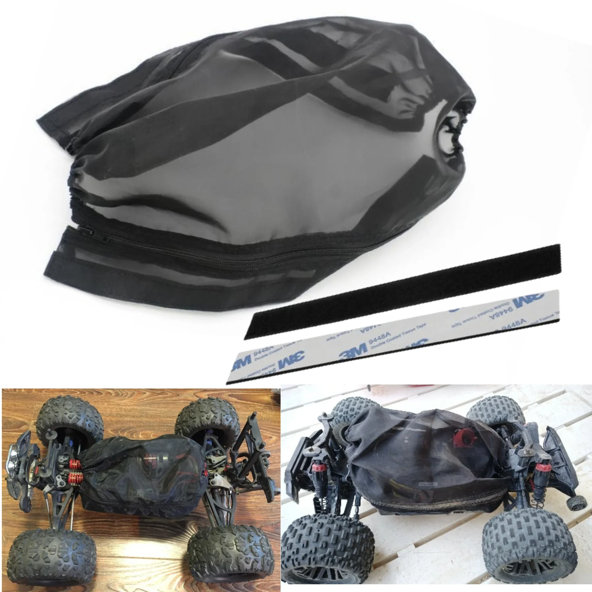 

Zipper-type Chassis Dust Water Proof Net Cover Protection for 1/10 Traxxas E-Revo ERevo 2.0 Summit Rustler ARRMA NERO RC Car