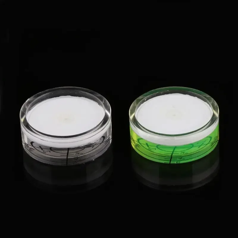 Bubble Spirit Level 32x7mm Circular Degree Marked Surface Level Inclinometers for Leveling Camera Tripod Turntable RV