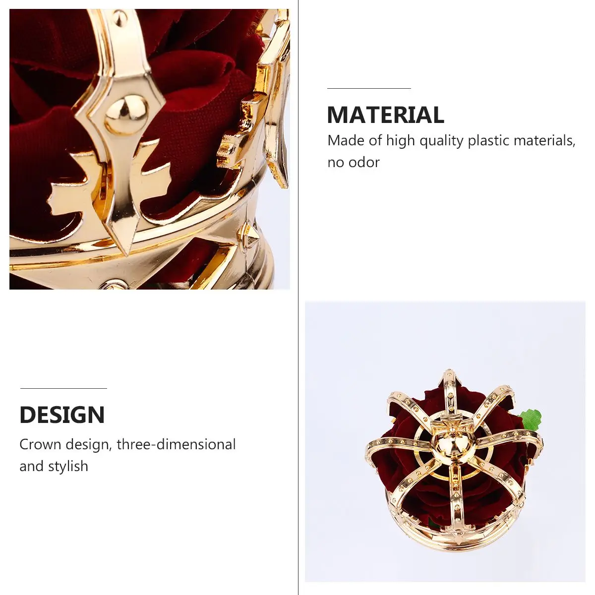 

1pc Red Party Hair Accessories Hairpin Adjustable Accessories Women Halloween Cosplay Party Hair Tools Coronation