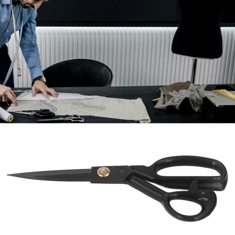 9in Sewing Scissors Professional Heavy Duty High Manganese Steel Ergonomic Tailor Sewing Scissors For Fabric Craft Leather