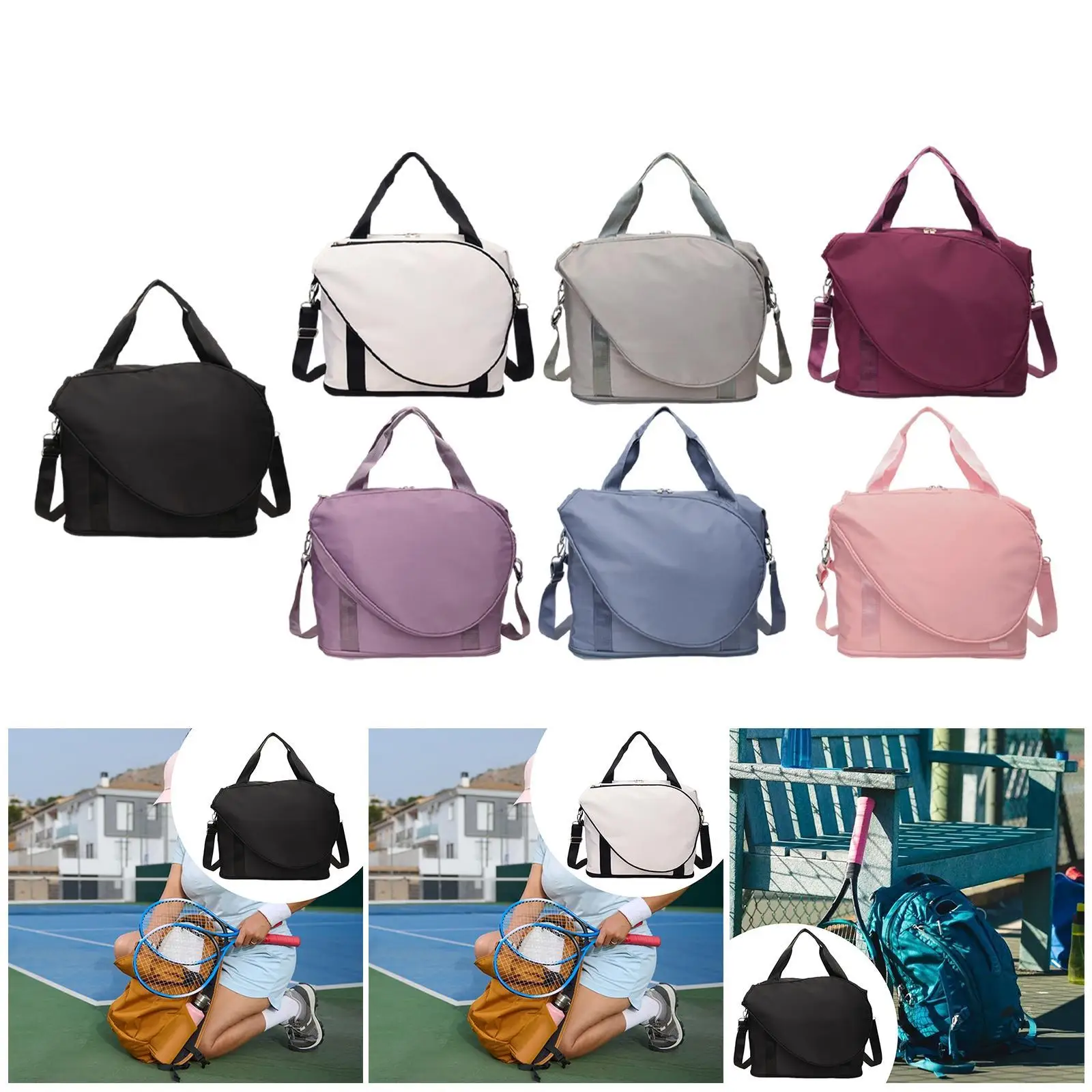 Tennis Racket Bag Adjustable Shoulder Strap,Portable,Gym Duffel Tennis Handbag Racquet Carrying Bag Shoulder Bag for Competition