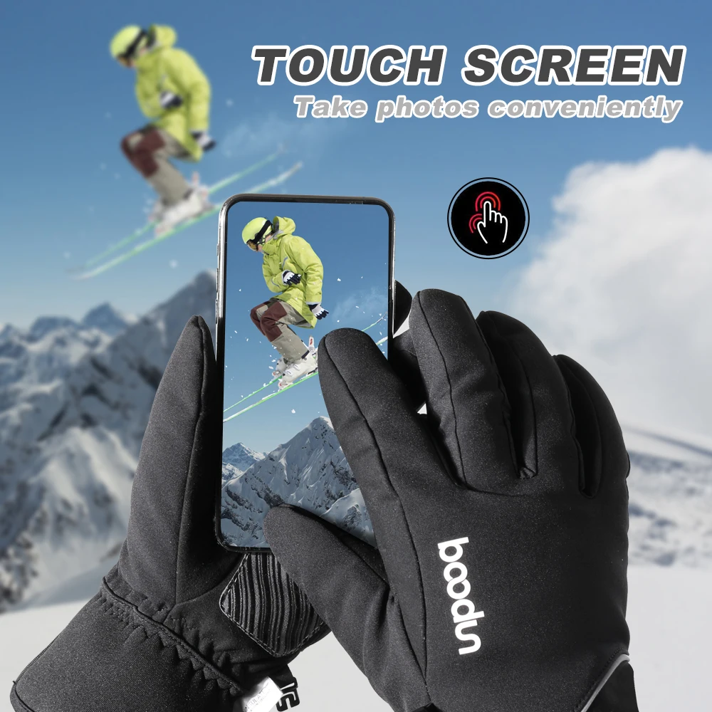 Ski Gloves Winter Warm Snowboard Thermal Mittens Bicycle Motorcycle Skiing Road Bike Fleece Waterproof Snow Glove Men Women