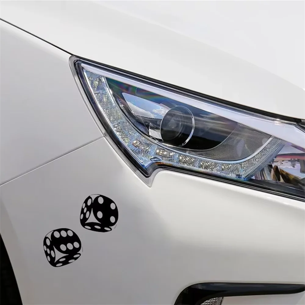 Vinyl Dice Lucky Game Car Decal Waterproof Self-adhesive Sticker Truck Window Helmet Laptop DIY Removable Sunscreen Decor
