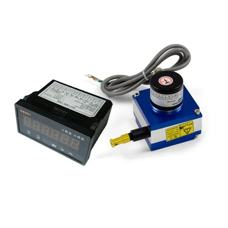 

CALT 400mm Draw Wire Length Counter CESI-S400 Linear Encoder with HB961 Counter Grating Encoder Display