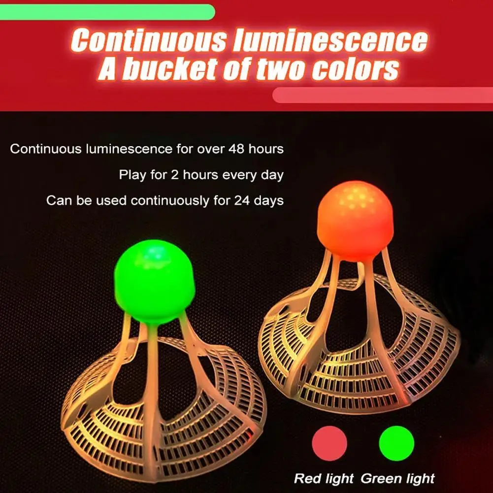 

2pcs Glow-in-the-Dark Badminton Ball Durable for Outdoor Fluorescent Bright Nylon Ball With Light Sports Accessories