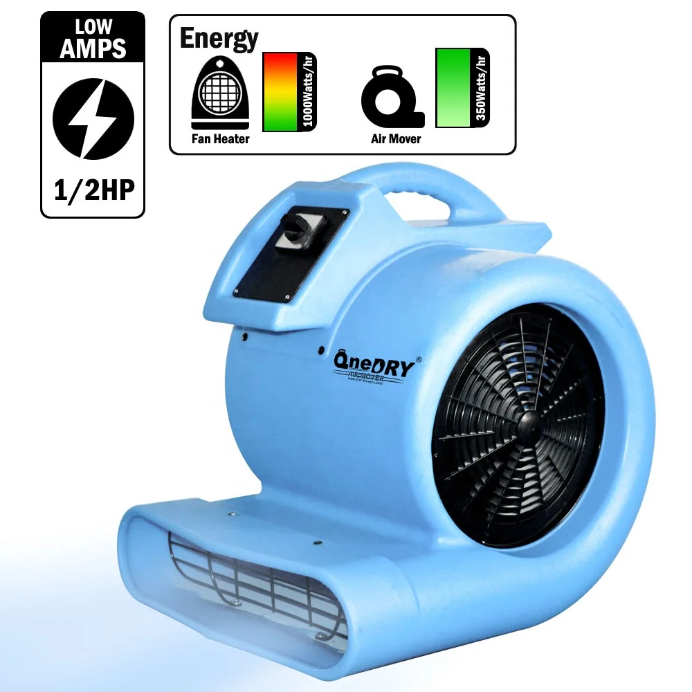 3 speed 1hp industrial cleaning machine commercial carpet dryer blower air mover fan for flood restoration