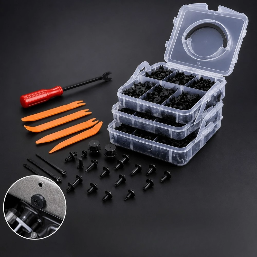 620Pcs Auto Clip Fastener Assortment Kit 16 Types Body Trim Bumper Retainer Clips for Ford F150 F250 F350 Mustang Ranger