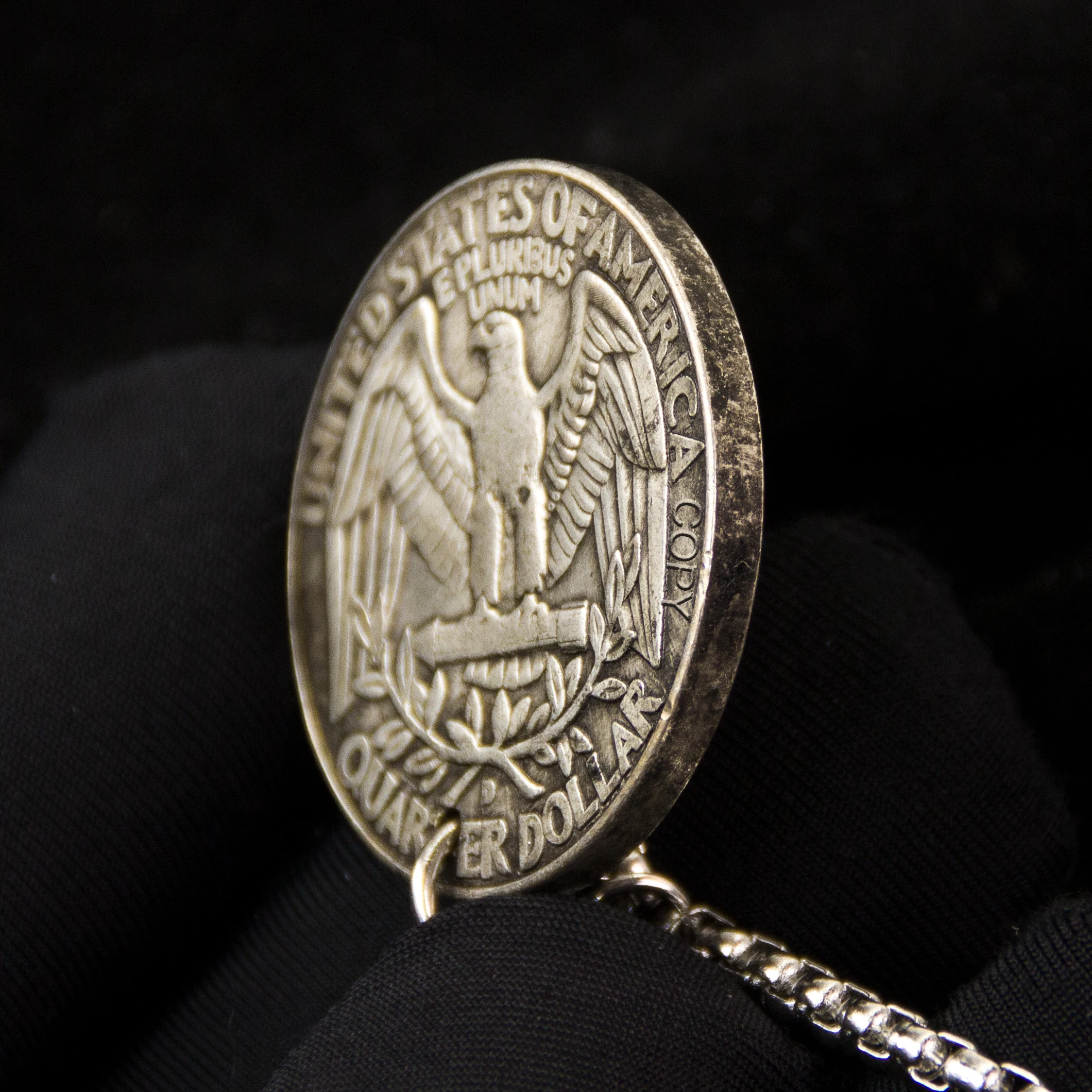 1936 US Quarter Dolllar Washington Head Coin COPY, Round Coin Pendant Charm For DIY, Lassic Vintage Jewelry on Neck Accessories