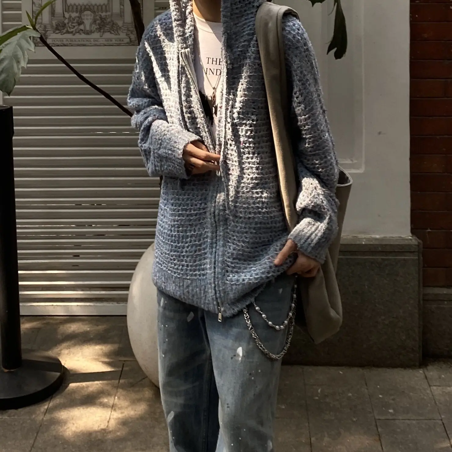 

Knitted Cardigan Zippered Jacket Casual Women Loose Women'S Sweater Harajuku Korean Popular Clothes Autumn Winter 2000