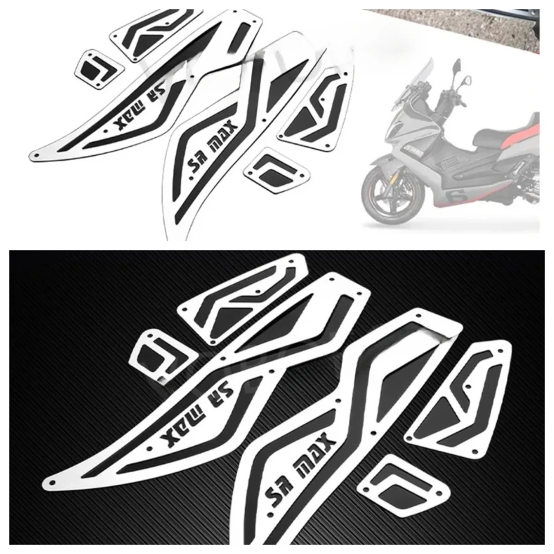 

For Aprilia SRMAX300 SRMAX250 Stainless Steel Anti Slip Foot Pedal Foot Pad Footrest Foot Rests Motorcycle Modification Parts