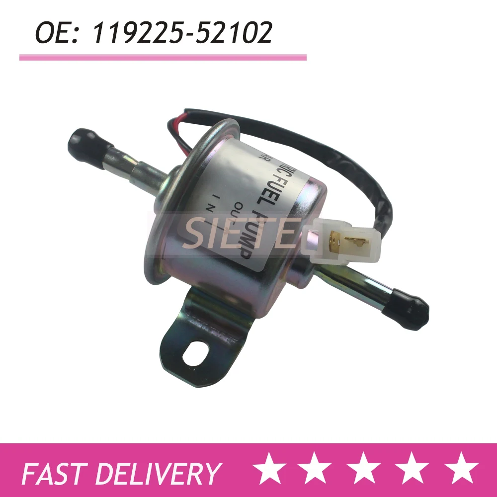 

12V Fuel Pump EP-015 119225-52102 For Kohler Norpro Generator Yanmar 2TNV70 2V750 3TNV76 4TNV84T 4TNV88 3TNV88 4TNV106 4TNV98T