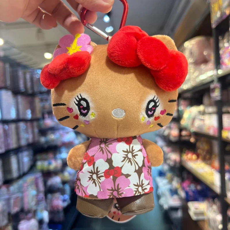 

Genuine Sanrio Sunburned Kitty Plush Doll Pendant Keychain Cute Shibuya Gal Black Skin Creative Floral Uniform Kitty Cat Gift