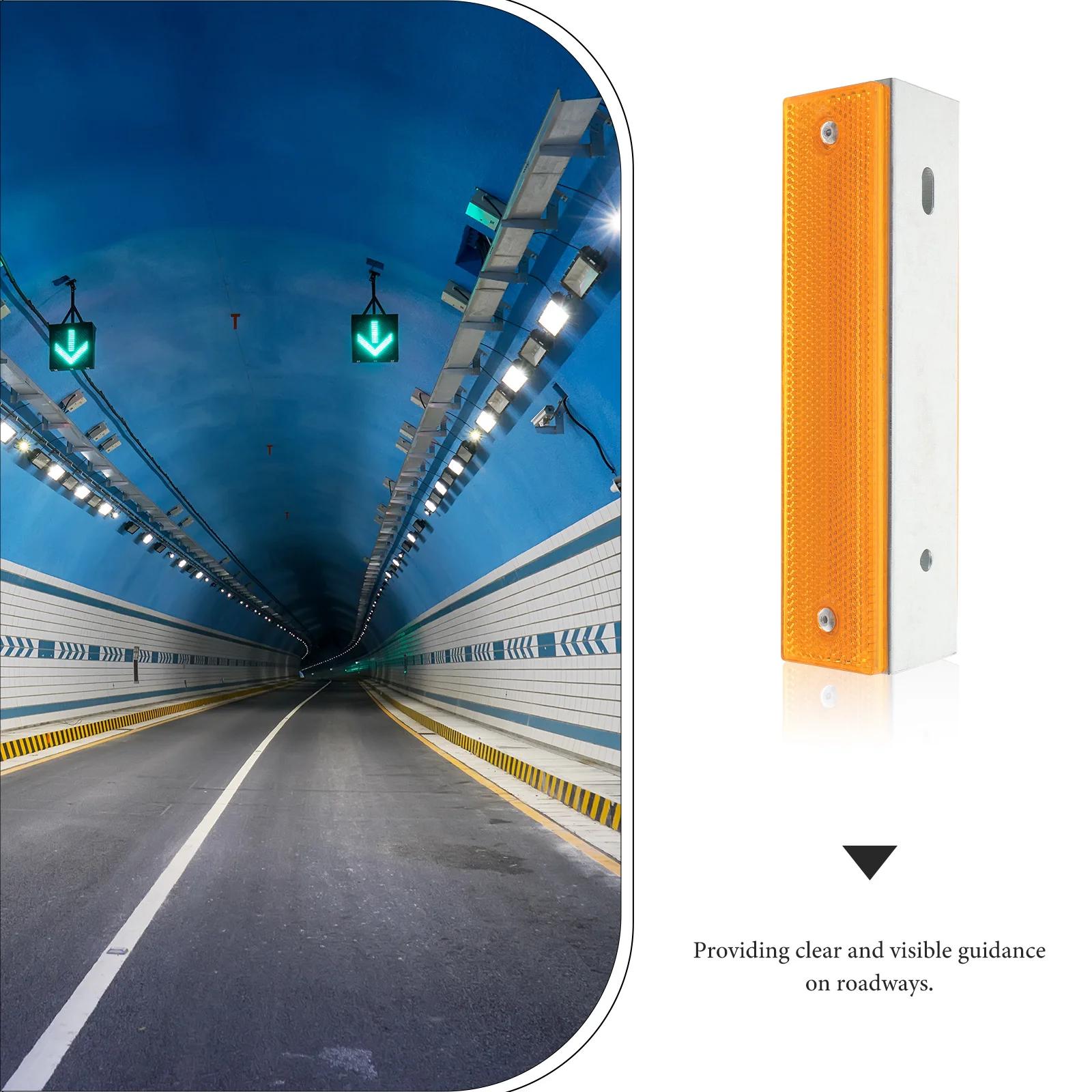 2 قطعة الطريق علامة عاكسة ترصيع مستطيلة السلامة الرصيف علامات للتحكم في حركة المرور في الهواء الطلق الرصيف درب