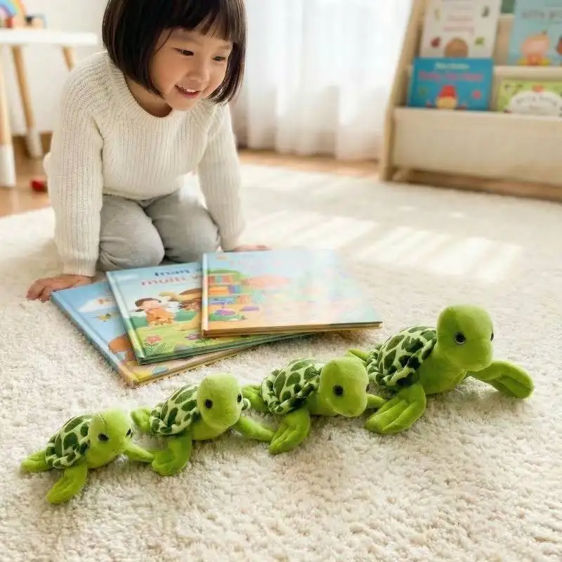 Neueste Eltern-Kind-Schildkröten-Puppe Kawaii Plüschtier Figur Cartoon Anime Niedliches Kinder-Geburtstags- und Feiertagsgeschenk – Detail 5