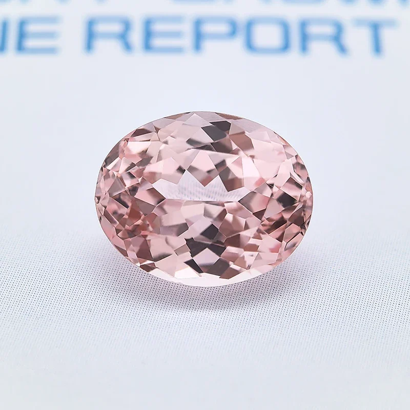 Top Lab Grown Sapphire Morgan Pink Color Oval Shape VVS1 Charms DIY For Jewelry Making Materials Selectable AGL Certificate