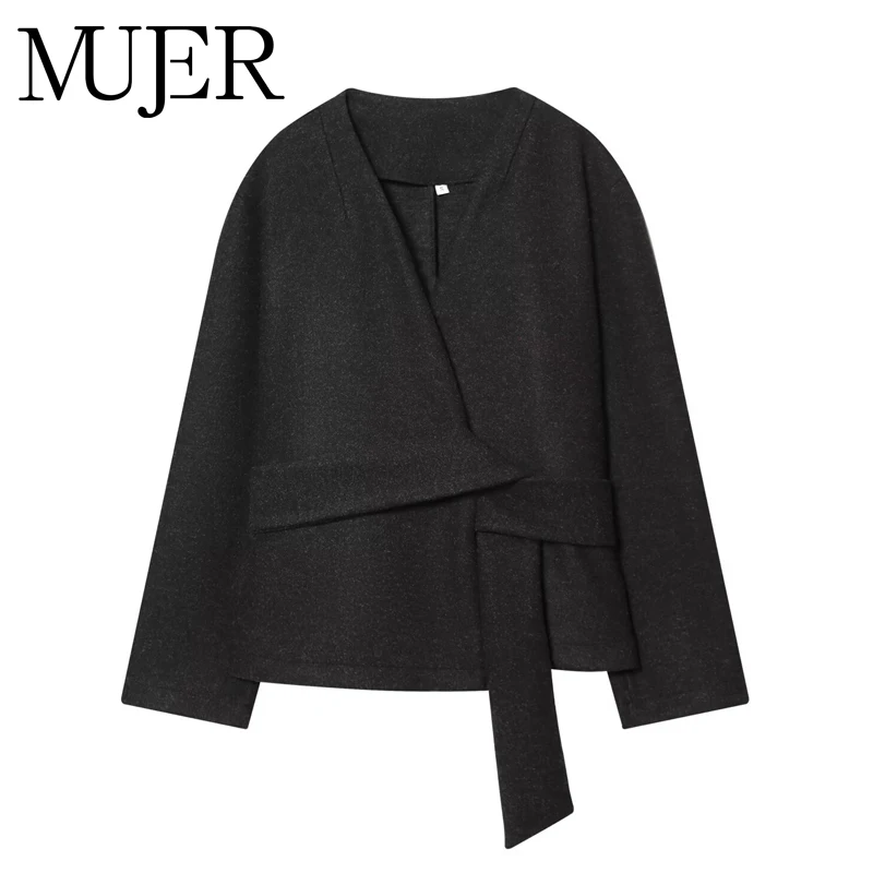 

MUJER женские куртки с мягким поясом, офисный кардиган, женские винтажные полусезонные куртки для женщин, новая верхняя одежда, зимнее пальто женское