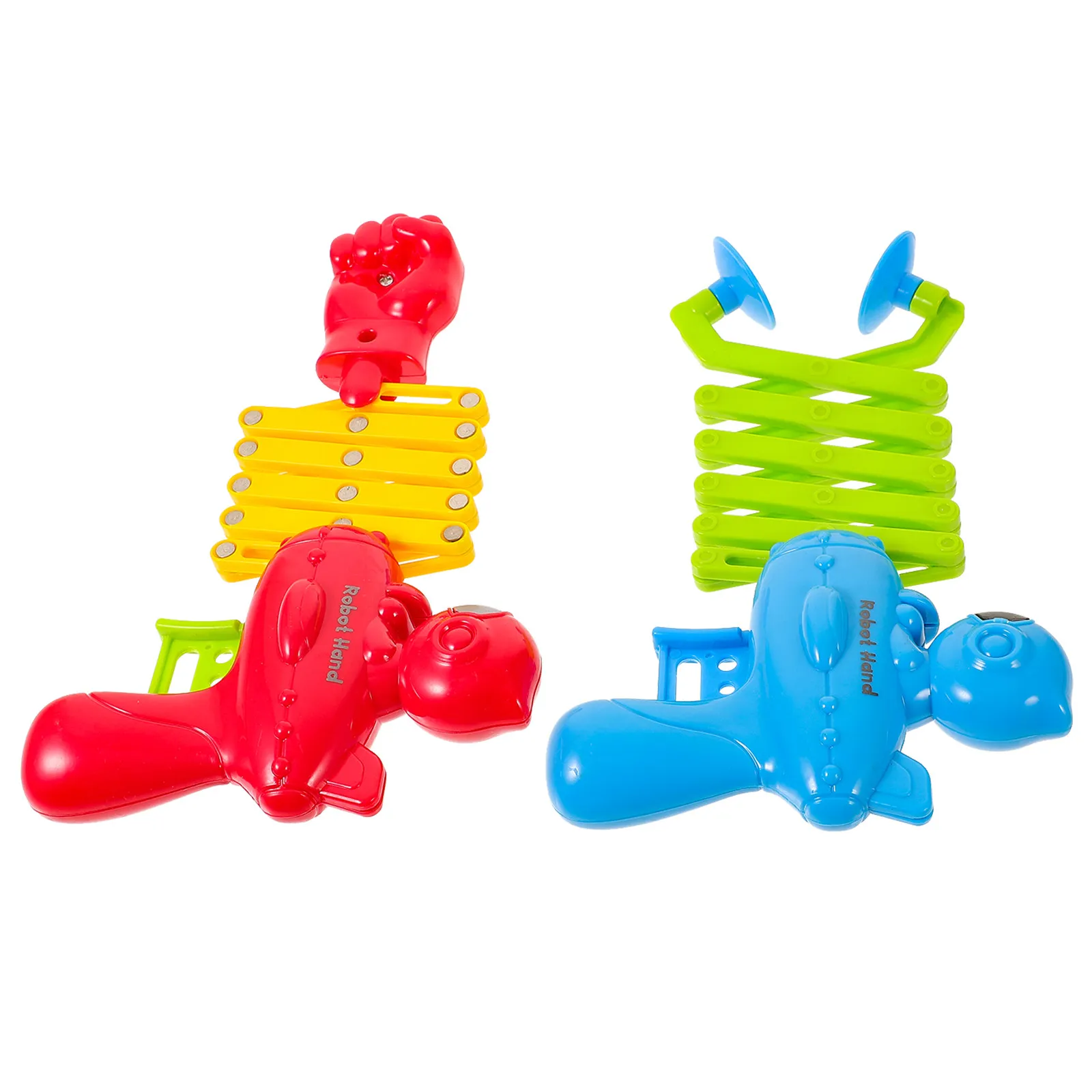 

2Pcs Robot Retractable Fist Shooter Plaything Durable Cool Design Kids Elastic Fist Party Gift Funny Children Trick Toy