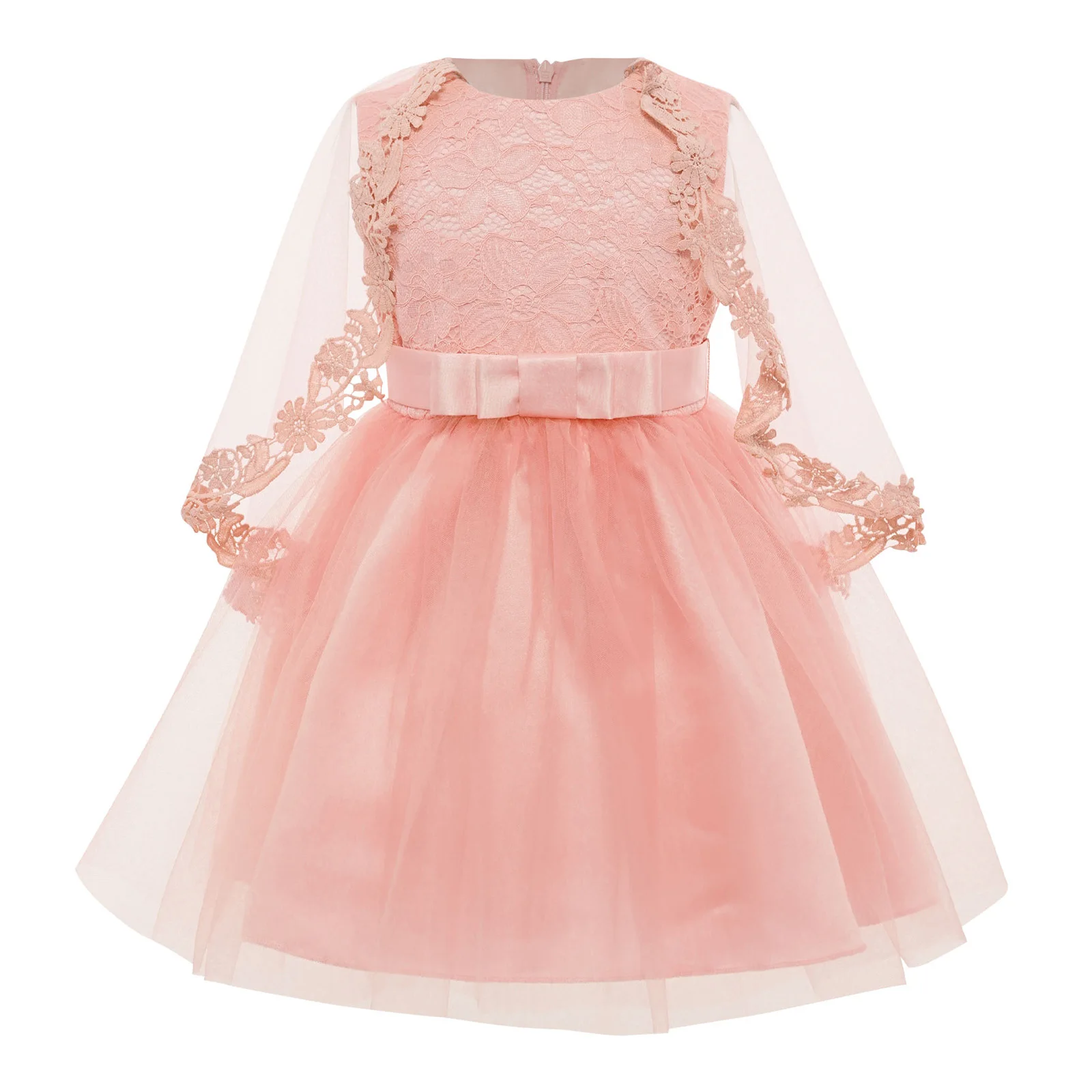 

Toddler Baby Girls Baptism Dress Sleeveless Lace Embroidery Tulle Tutu Dresses Wedding Party Banquet Pageant Christening Gown