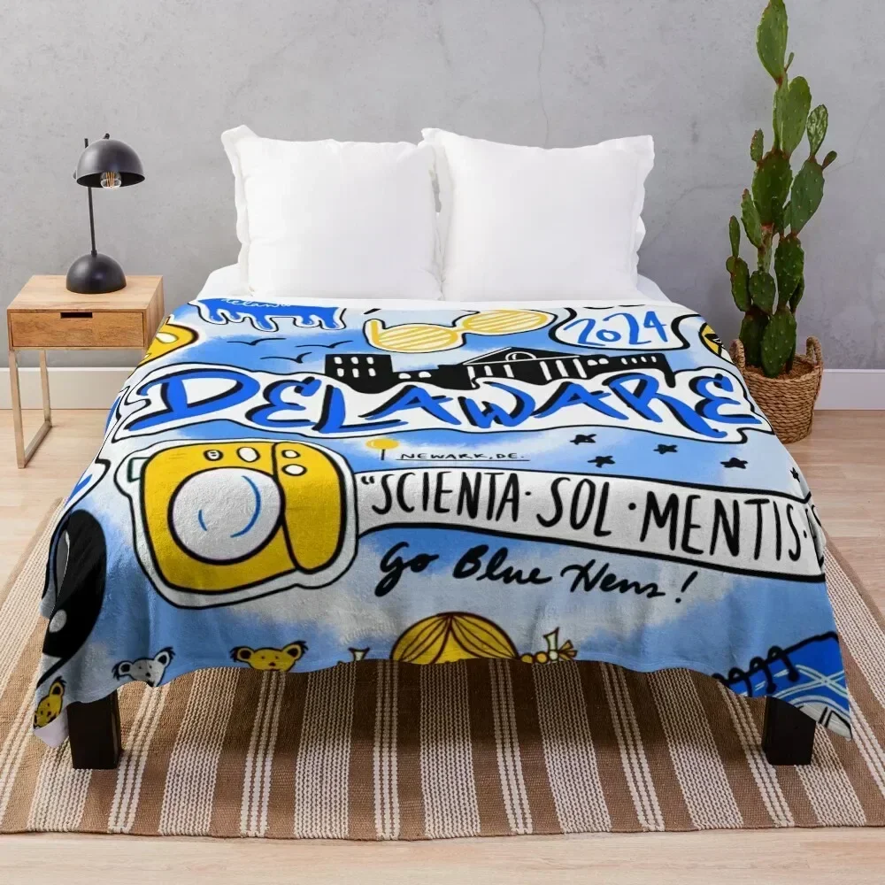

University of Delaware Throw Blanket Lightweight Cozy Blanket for Bed Sofa