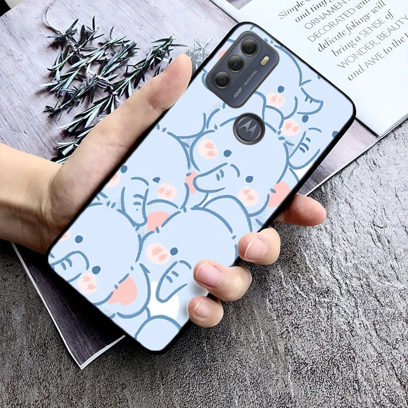 Cute bay Animal Dog Fro Pig Case For Motorola Moto G Stylus 5G G Play G Power G 5G G Pure 2023 2024 E20 E22 E22i E32 E40 E13