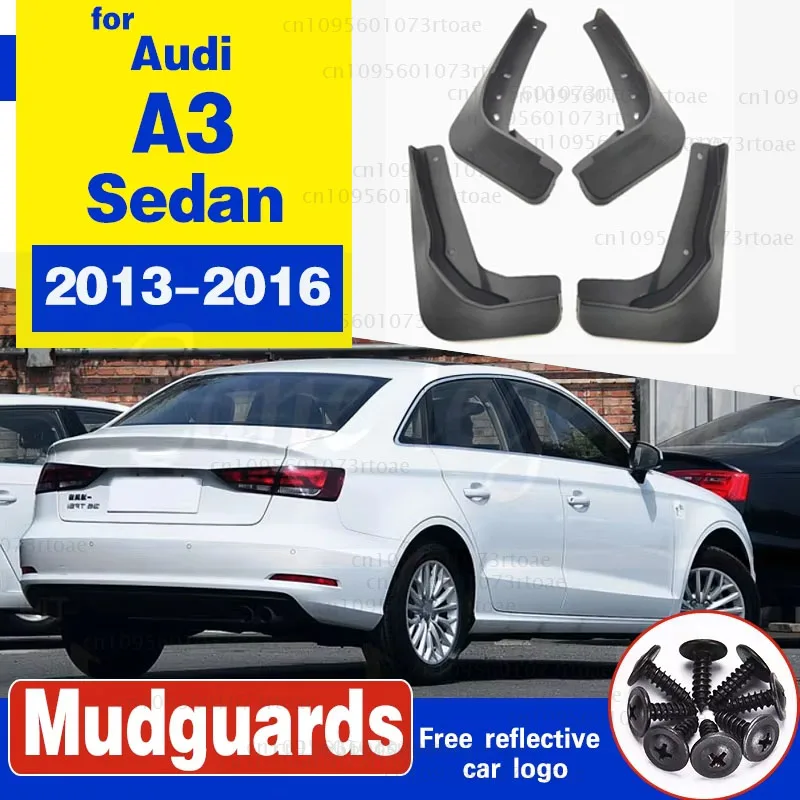 For AUDI A3 sedan 2013 2014 2015 2016 Fender Mudflaps Splash Guards Mudguards Mud Flaps car Accessories view 2