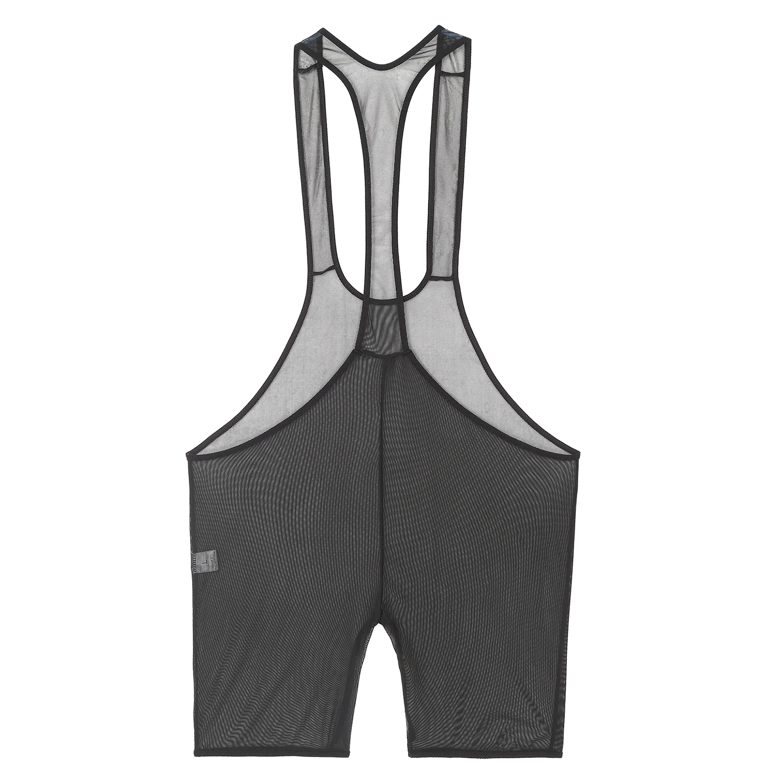 Mens Mesh Sexy Jumpsuit See-Through Deep U Neck Bodysuit Romper Wrestling Singlet Nightwear Nightclub Stage Performance Costume