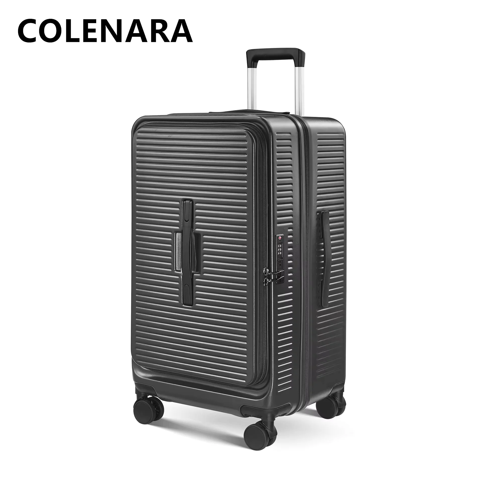 COLENARA Men's Luggage Women's Large Capacity Trolley Case ABS+PC Cipher Case 22