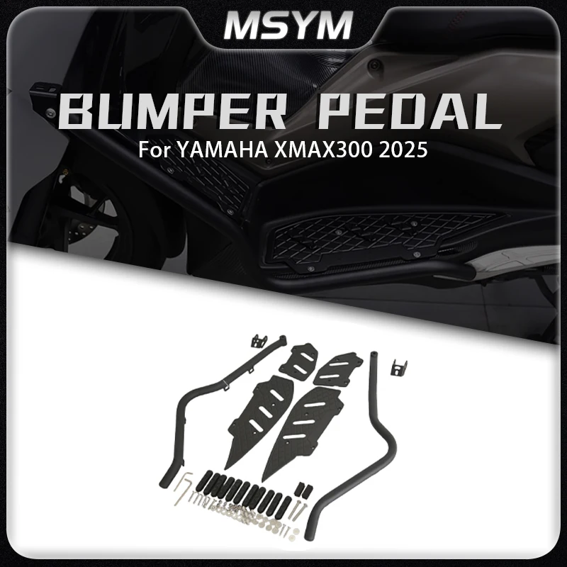 

For Yamaha XMAX300 2025 Motorcycle Footpads Modified motorcycle accessories xmax300 Crash guard bumper Crash bar with footrest
