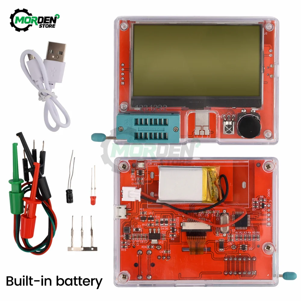 LCR-T10H Transistor Tester Display TFT For Diode Triode MOS/PNP/NPN Capacitor Resistor Transistor Tester Detector