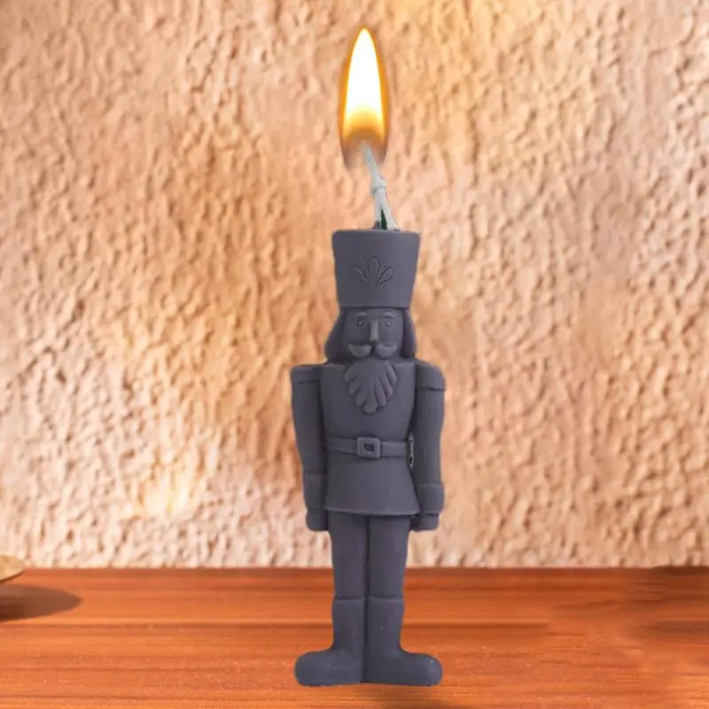 Nutcracker Soldier Candle Silicone Mold DIY Aromatic Soap Candle Making Epoxy Plaster Mold Gifts Christmas Home Decor