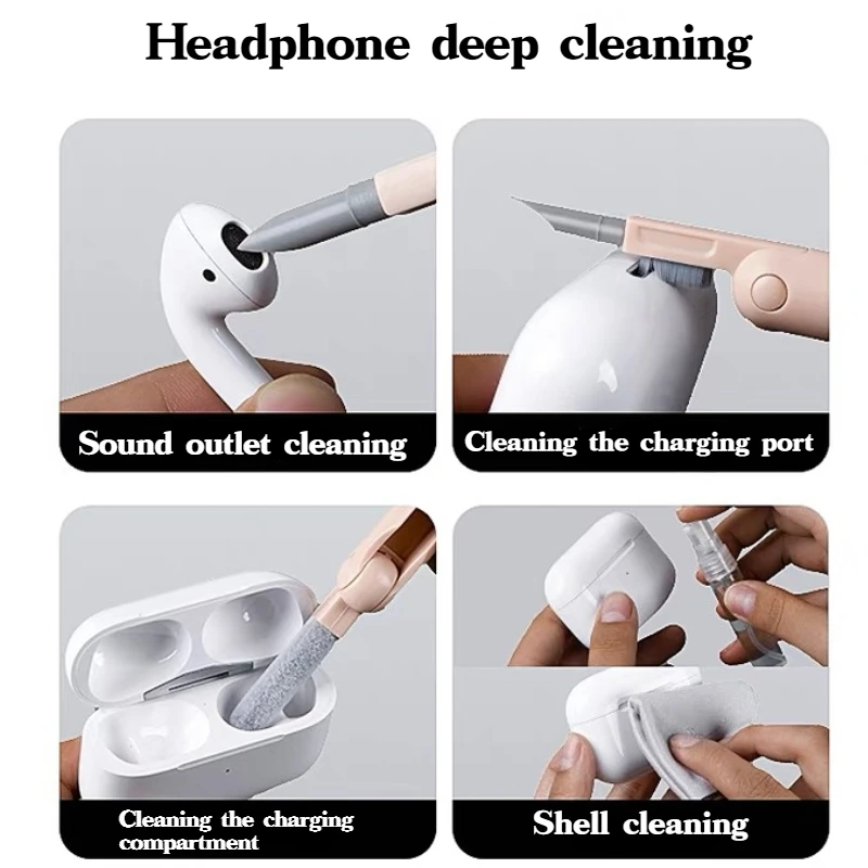 keyboard cleaning kit 7 in 1Cleaner Brush Earphone Cleaning Pen For Headset iPad Phone Cleaning Tools Cleaner Keycap Puller Kit