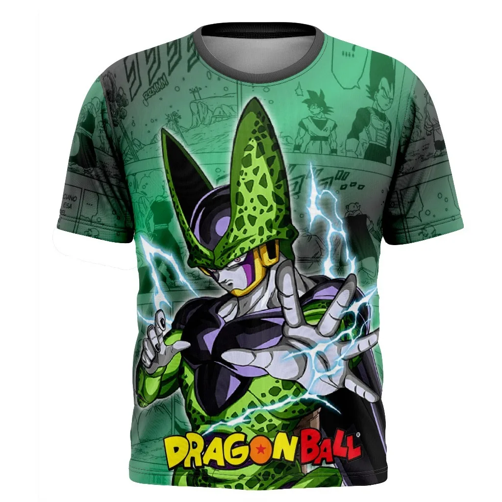

Футболка Bandai Ultimate Bio-Android Cell Dragon Ball с принтом по всей поверхности, аниме-футболка для взрослых и детей, летняя, быстросохнущая, мягкая, легкая