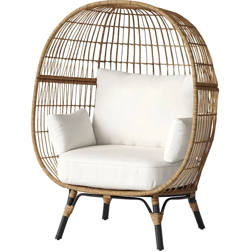 

Outdoor leisure balcony Bird's Nest sofa Small tables and chairs B & B scenic spot decorative rattan rattan chair sofa Single