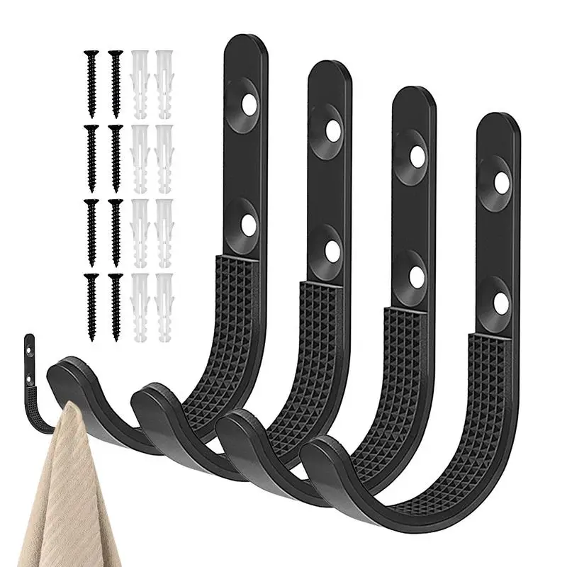 stainless steel garage hook heavy duty garage hanger strong hook with Wall Anchors and Screw multifunctional storage organizer