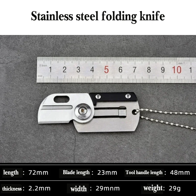 Mini Folding EDC Knife Multifunction Key Chain Portable Survival Camping Knife Opener Pocket Knife Hands Tool