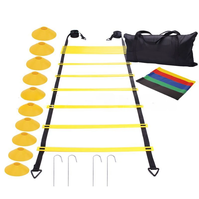 Soccer Football Footwork Fitness Agility Speed Set Sport Training Ladder Marker Disc Resistance Band Rope Skipping Equipment Kit