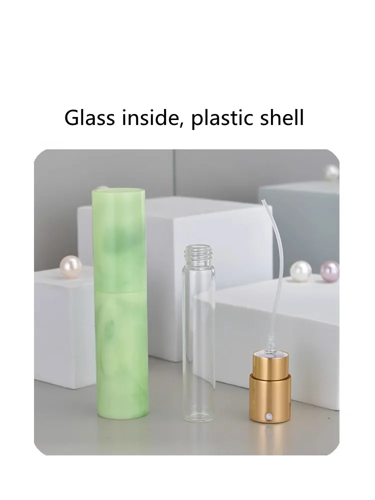 10/30/50pcs 10ml Perfume Bottles Empty Bottles Mist Spray Bottle Dispenser Atomizer Marbled Plastic Housing Glass Liner