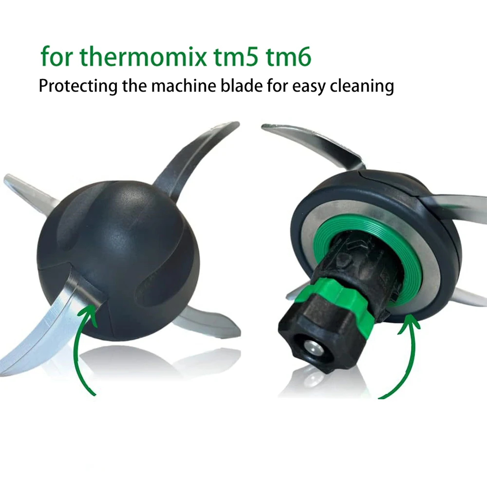 Koruyucu kapak mikser bıçak Thermomix yoğurma bıçak kafası boşluk Anti-clip koruyucu kapak için Thermomix TM5 TM6