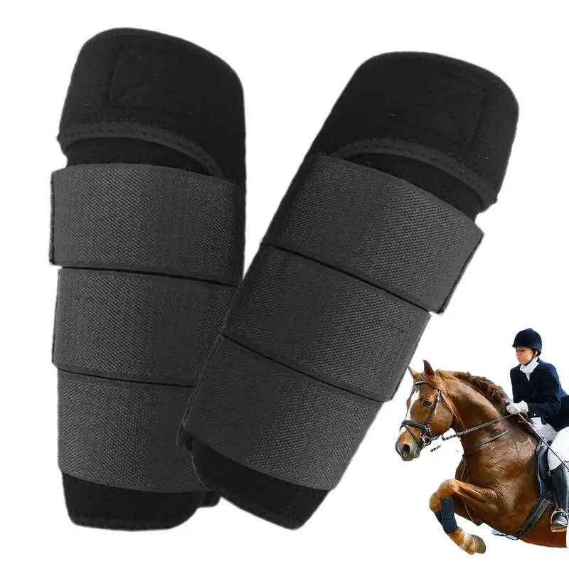 2pcs Horse Boots Leg Guard Protector diving material Riding Accessories Professional Boot Wrap Horse Leg Guards Anti-collision