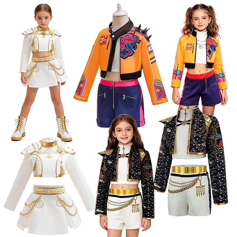 Kids Girls Hip Hop Jazz Stage Performance Costume Set Multi‑Style Kids Stage Performance Carnival Birthday Themed Party Costume