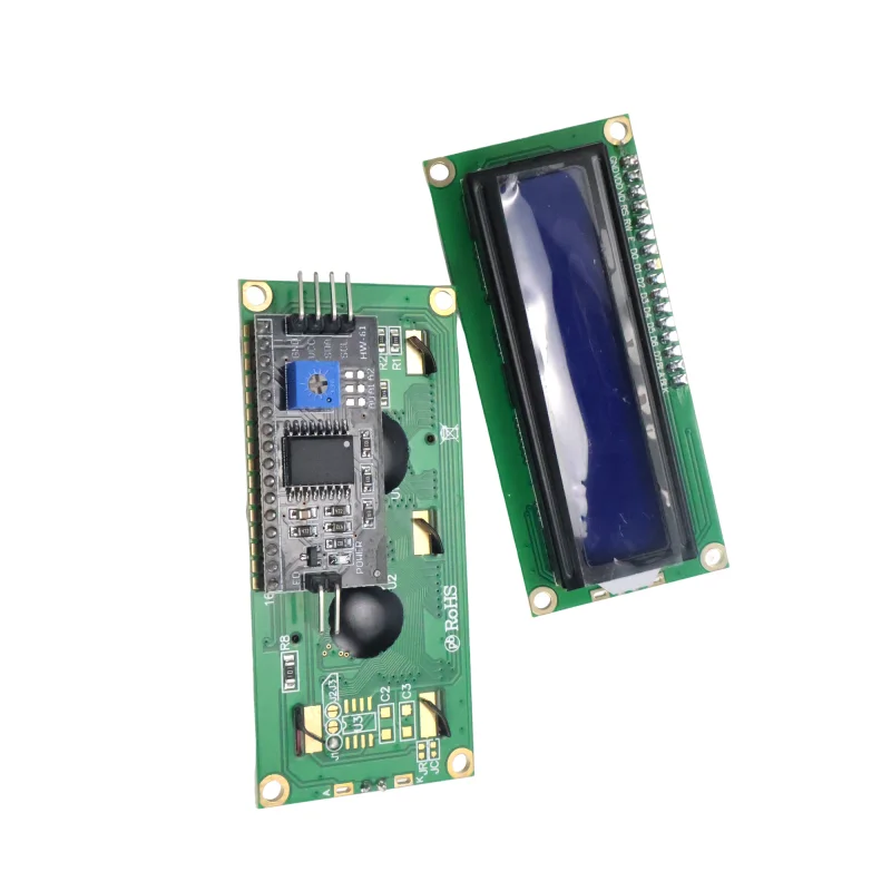 1pcs LCD1602 16x2 Display Module IIC/I2C Interface 5V Blue/Yellow-Green Screen with Pin Header Compatible with Arduino diy