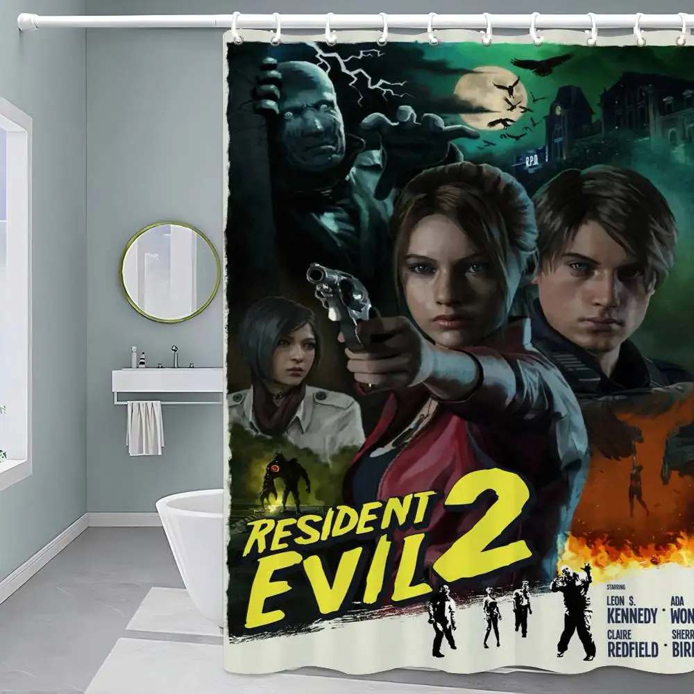 

Популярные игры R-Resident-E-Evil занавеска для ванной комнаты классическая аниме тканевая занавеска для душа с 12 крючками водонепроницаемый декор для ванной комнаты