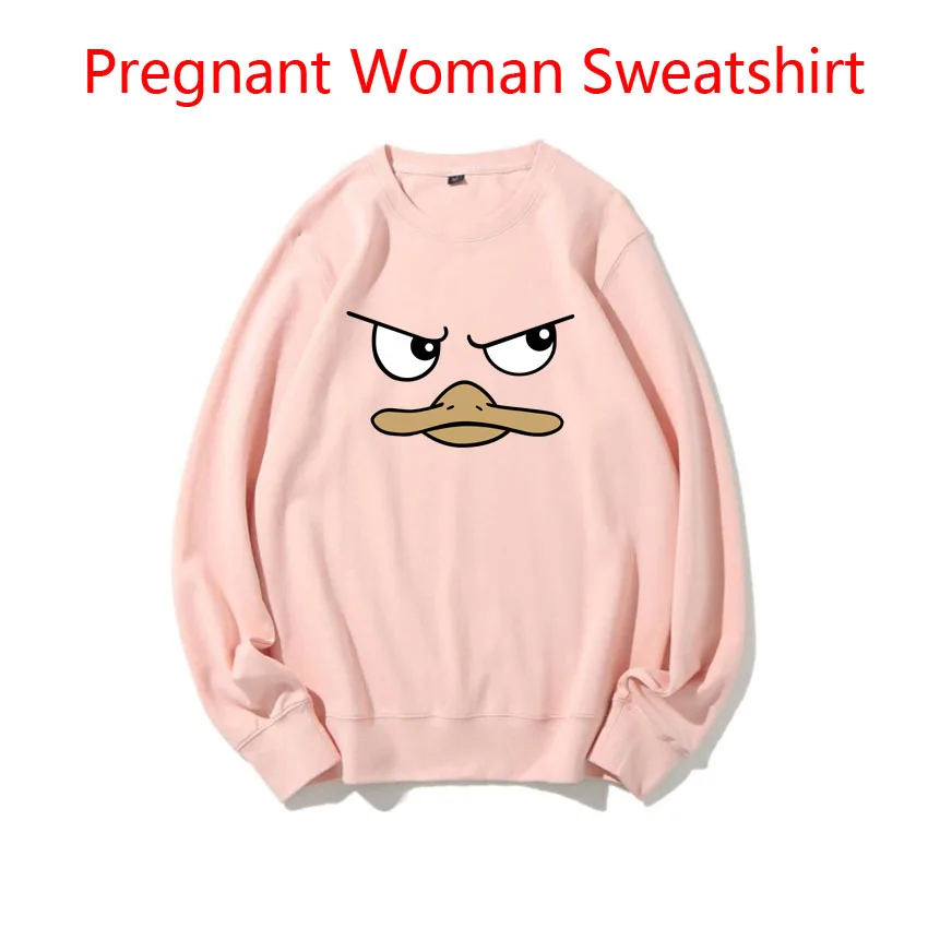 

Maternity Woman Sweatshirt Spring Autumn Sweaters Funny Duckbilled Printed Pregnant Women Pullover Postpartum Can Wear